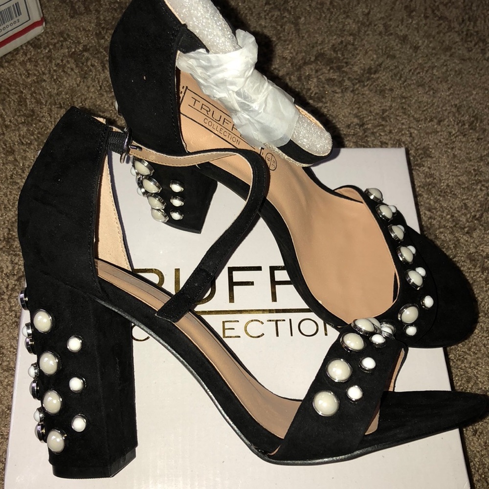 Pearl embellished block heel - Picture 2 of 4